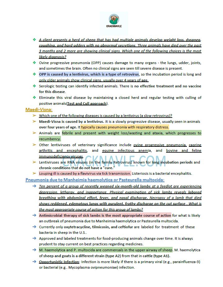 ICVA Based Topics - Small Ruminants - Comprehensive and Concise ICVA based Topics for NAVLE Prep for SMALL RUMINANTS