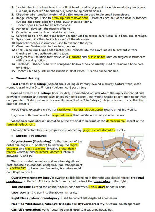 Comprehensive Anesthesiology and Surgery Vet Notes - BCSE and NAVLE Notes