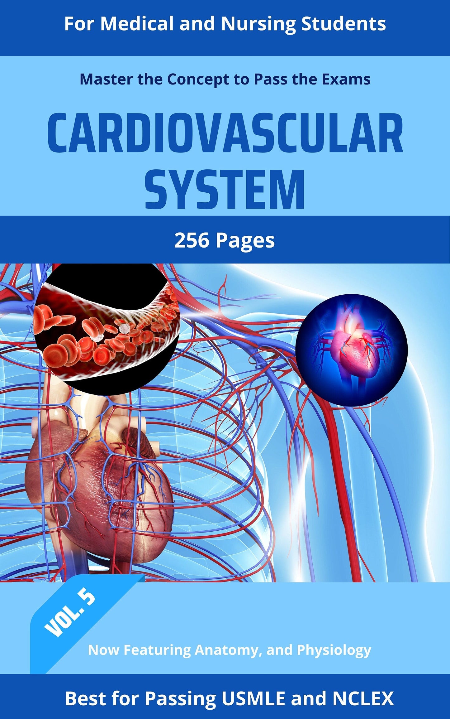Comprehensive Cardiovascular System Study Notes PDF - Ideal for NCLEX, USMLE Exam Prep - 256 Pages - Best for Medical and Nursing Students