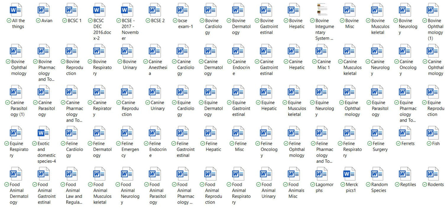 BCSE and NAVLE Past Exams with Comprehensive Answers Notes - BCSE Past Exams 1100+ Pages - Comprehensive Past bcse and Navle exams Notes
