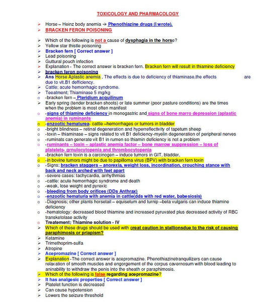 Complete Vet Study Guide - Complete Vet Study Notes - Best comprehensive Vet School Notes With BCSE and NAVLE Exams and Answers - Ace Exams