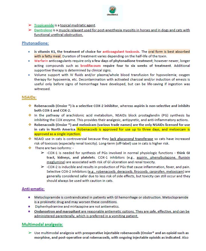 ICVA Based Topics - Feline - Comprehensive and Concise ICVA based Topics for NAVLE Prep for FELINES