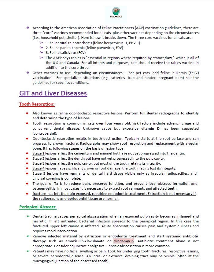 ICVA Based Topics - Feline - Comprehensive and Concise ICVA based Topics for NAVLE Prep for FELINES